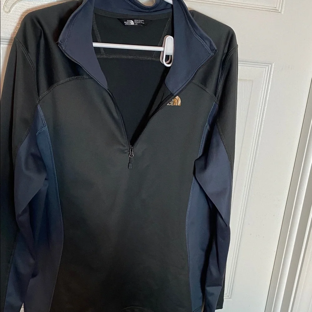 The North Face Black and Grey Half-Zip Pullover Jacket Top Size Large